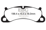 EBC 12-15 Porsche 911 (991) (Cast Iron Rotor only) 3.8 Carrera S Yellowstuff Front Brake Pads - DP42144R