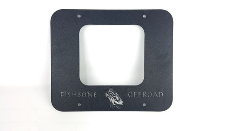 Fishbone Offroad 97-06 Jeep Wrangler TJ Tailgate Plate - Black Textured Powdercoat Aluminum - FB31058