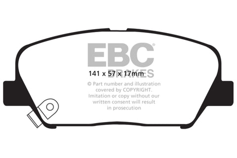 EBC 09+ Hyundai Genesis Coupe 2.0 Turbo Redstuff Front Brake Pads - DP31856C