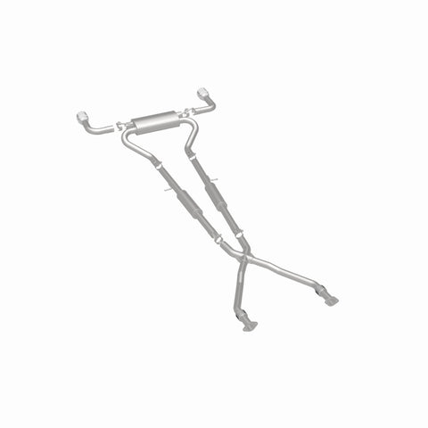 MagnaFlow 14 Infiniti Q50 V6 3.7L Cat-Back Polished Stainless Tips Dual Split Rear Exit Exhaust - 15310
