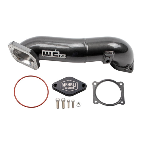 2011-2016 LML Duramax Passenger Side Upper Crossover Intercooler Pipe Kit Gloss Black - WCF100328-GB