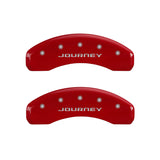 MGP 4 Caliper Covers Engraved Front & Rear With out stripes/Journey Red finish silver ch - 12200SJN1RD