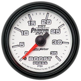 Autometer Phantom II 52.4mm Mechanical 0-35 PSI Boost Gauge - 7504
