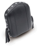 Mustang Yamaha Sissy Bar Pad (7.5 inch x 9 inch) w/Studs- Black - 75135