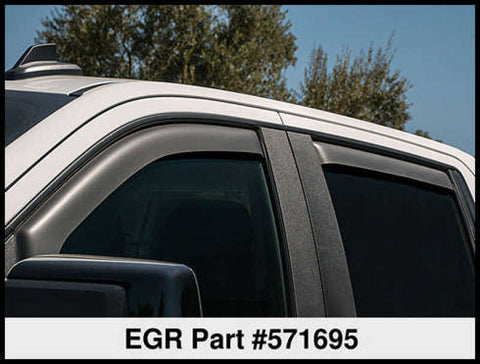 EGR 2019 Chevy 1500 Crew Cab In-Channel Window Visors - Matte - 571695