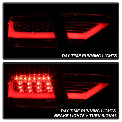 Spyder 08-12 Audi A5 LED Tail Lights - Red Clear ALT-YD-AA508V2-LED-RC - 5083258