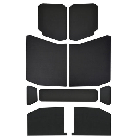 DEI 18-23 Jeep Wrangler JL 4-Door Boom Mat Headliner - 9 Piece - Black Leather Look - 50172