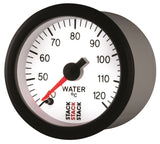 Autometer Stack 52mm 40-120 Deg C 1/8in NPTF Male Pro Stepper Motor Water Temp Gauge - White - ST3357