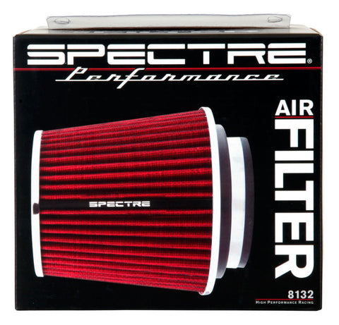 Spectre Adjustable Conical Air Filter 5-1/2in. Tall (Fits 3in. / 3-1/2in. / 4in. Tubes) - Red - 8132