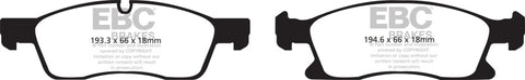 EBC 11+ Dodge Durango 3.6 Greenstuff Front Brake Pads - DP61871