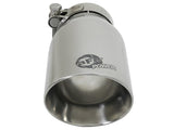 aFe MACH Force-Xp Universal 304 SS Single-Wall Clamp-On Exhaust Tip - Polished - 49T25354-P07