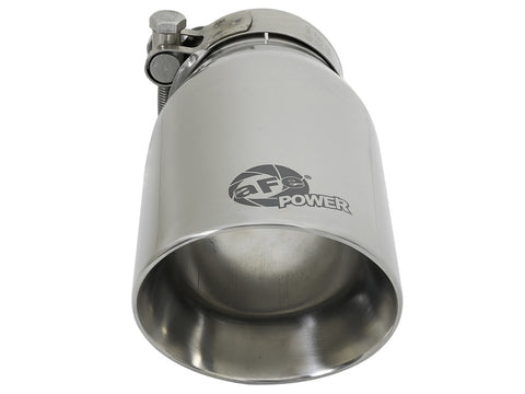 aFe MACH Force-Xp Universal 304 SS Single-Wall Clamp-On Exhaust Tip - Polished - 49T25354-P07