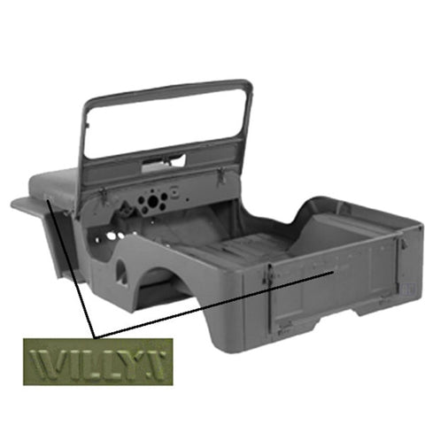 Omix Body Tub Kit with Willys Script 49-53 Willys CJ3A - DMC-673859-3A
