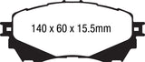 EBC 14+ Mazda 6 2.5 Ultimax2 Front Brake Pads - UD1711
