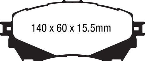 EBC 14+ Mazda 6 2.5 Ultimax2 Front Brake Pads - UD1711