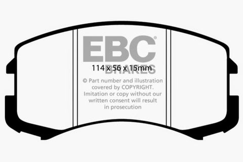 EBC 02-05 Mitsubishi Lancer 2.0 ES Yellowstuff Front Brake Pads - DP41678R