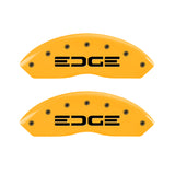 MGP 4 Caliper Covers Engraved Front & Rear Edge Yellow Finish Black Char 2008 Ford Edge - 10042SEDGYL