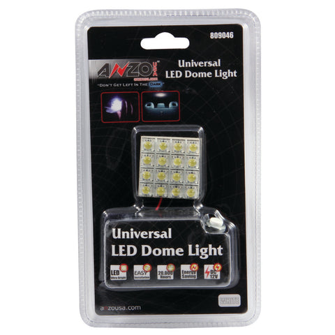 ANZO LED Dome Light Universal LED Dome Light - 16 High Powered LED Universal 1.25in x 1.25in - 809046
