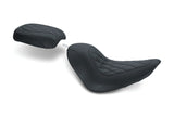 Mustang 06-17 Harley Softail Wide Tire (200mm) Tripper Passenger Seat Diamond Stitch - Black - 76785
