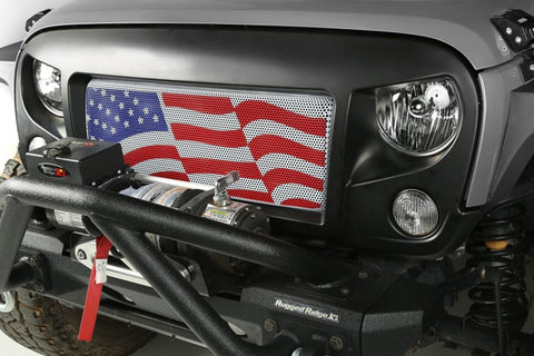 Rugged Ridge Grille Insert American Flag 07-18 Jeep Wrangler - 12034.22