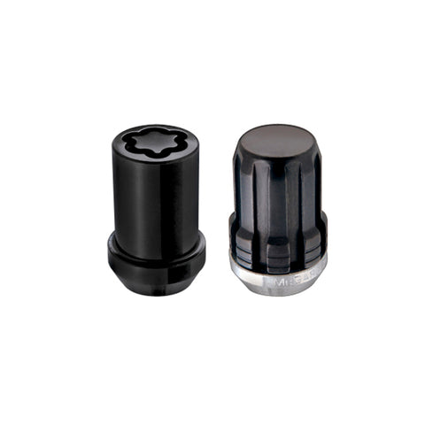 McGard SplineDrive Tuner 5 Lug Install Kit w/Locks & Tool (Cone) M12X1.25 / 13/16 Hex - Black - 65554BK
