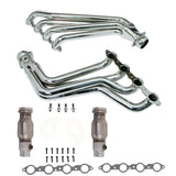 BBK 10-15 Camaro LS3 L99 Long Tube Exhaust Headers With Converters - 1-3/4 Chrome - 4021
