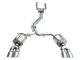AWE Tuning 19-23 Audi C8 S6/S7 2.9T V6 AWD Touring Edition Exhaust - Chrome Silver Tips - 3015-42103