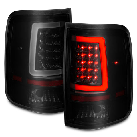 ANZO 2004-2006 Ford F-150 LED Tail Lights w/ Light Bar Black Housing Smoke Lens - 311343