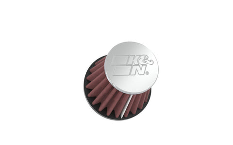 K&N Universal Chrome Filter-Round Tapered-1.688in Flange ID x 2in Top OD x 3in Base OD x 2.75in H - RC-1070