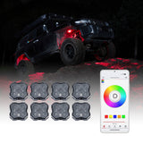 Diode Dynamics Stage Series SXS Rock Light Installer Kit - RGBW M8 w/Controller (8-pack) - DD7753C