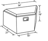 Tradesman Aluminum Trailer Tongue Storage Box (16in.) - Brite - 6120