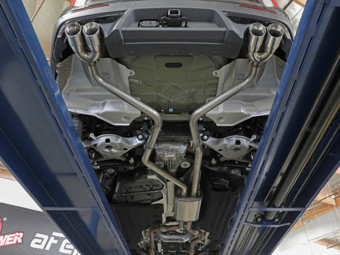 aFe MACH Force-Xp 2.5in. 304 SS C/B Exhaust 20-21 Ford Explorer V6-3.0L - Black Tip - 49-33139-B