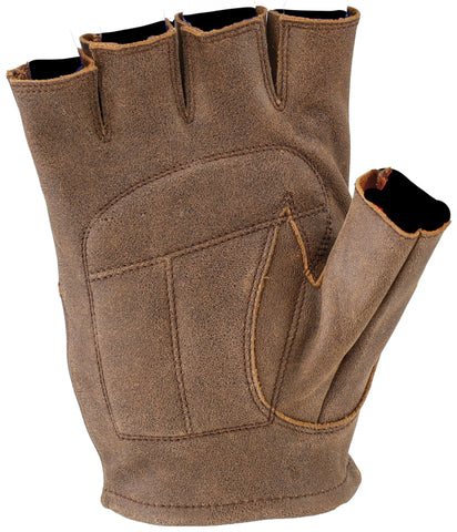 Kuryakyn Leather By River Road Buster Vintage Shorty Gloves Black - Medium - 094461