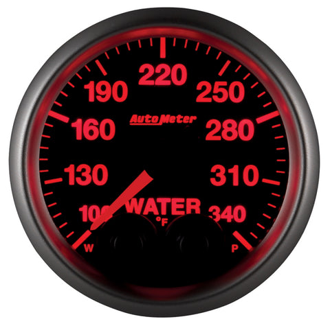 Autometer Elite 52mm 100-340 Deg F Water Temperature Peak and Warn Gauge w/ Electronic Control - 5655