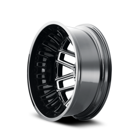 Mayhem 8107D Cogent Dually 20x8.25 / 8x200 BP / -192mm Offset / 142mm Hub Blk w/ Milled Spokes Wheel - 8107D-2877BMR192
