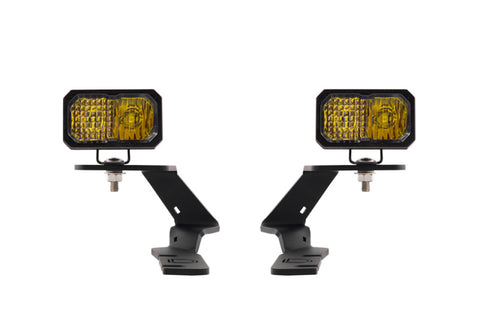 Diode Dynamics 19-21 Ford Ranger Stage Series 2in LED Ditch Light Kit - Sport Yellow Combo - DD6588