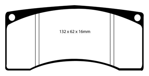 EBC Ford Saleen Mustang Alcon front calipers Yellowstuff Front Brake Pads - DP4016R