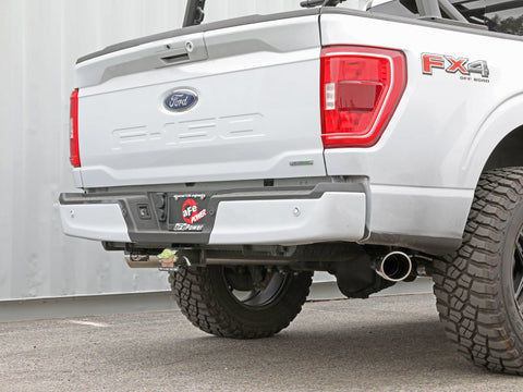 aFe Vulcan 3in 304 SS Cat-Back Exhaust 2021 Ford F-150 V6 2.7L/3.5L (tt)/V8 5.0L w/ Polished Tips - 49-33126-P