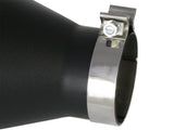 aFe MACHForce XP Exhausts Tips SS-304 EXH Tip 4In x 7Out x 18L Bolt-On (blk) - 49-92023-B