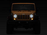 Raxiom 07-18 Jeep Wrangler JK Axial Series LED Headlights- Black Housing (Clear Lens) - J132813