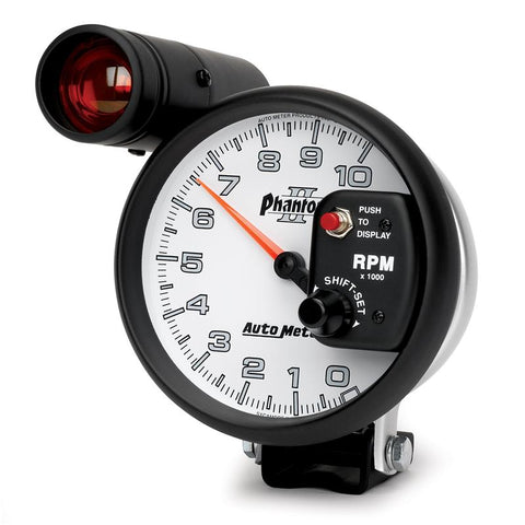 Autometer 5 inch Pedestal Mount 10000 RPM Shift-Lite Tachometer - 7599