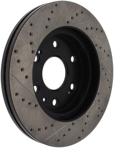 StopTech 05-10 GMC Sierra 1500 (w Rear Drum) / 07-09 GMC Yukon Front Right Slotted & Drilled Rotor - 127.66057R