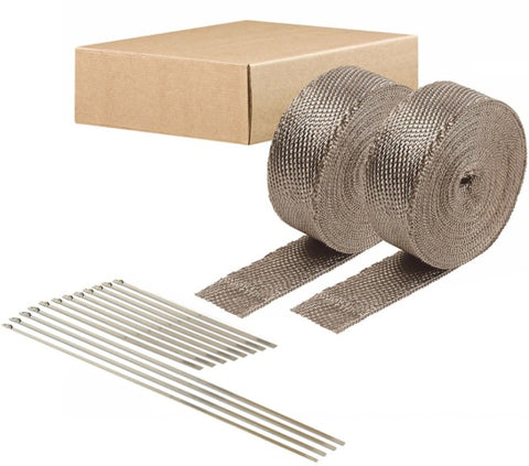 DEI Exhaust Wrap & Combo Tie Kit 2in x 50ft 2PK - Titanium - 95127