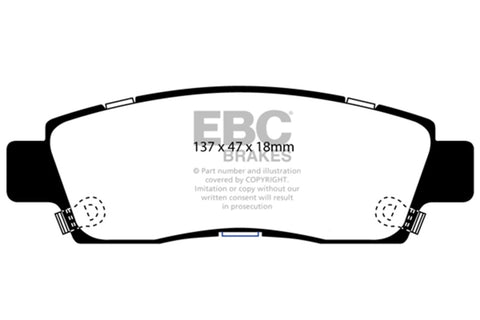 EBC 07+ Buick Enclave 3.6 Extra Duty Rear Brake Pads - ED91672