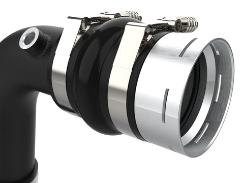 aFe 23-24 Ford F250/F350 Super Duty V8-6.7L BladeRunner 3 In. Aluminum Cold Charge Pipe- BLK - 46-20689-B