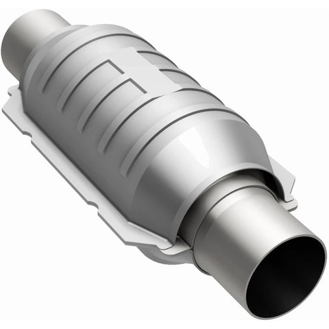 MagnaFlow Conv Univ 2in Inlet/Outlet Ctr/Ctr Round 9in Body L x 5.125in W x 13in Overall L 49 State - 51204