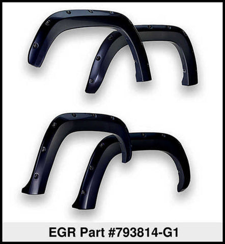 EGR 11-15 Ford Super Duty Bolt-On Look Color Match Fender Flares - Set - Carbon Black - 793814-G1