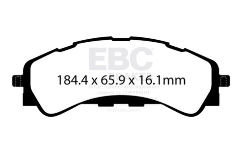 EBC 2021+ Ford Bronco (6th Generation) 2.3T Extra Duty Front Brake Pads - ED93107