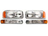 Raxiom 99-06 GMC Sierra 1500 Axial Series OEM Style Rep Headlights- Chrome Housing (Clear Lens) - S518302