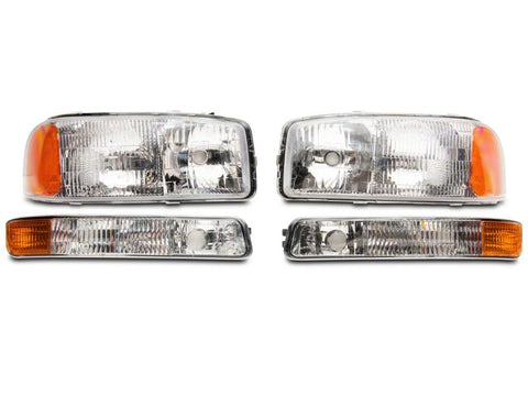 Raxiom 99-06 GMC Sierra 1500 Axial Series OEM Style Rep Headlights- Chrome Housing (Clear Lens) - S518302